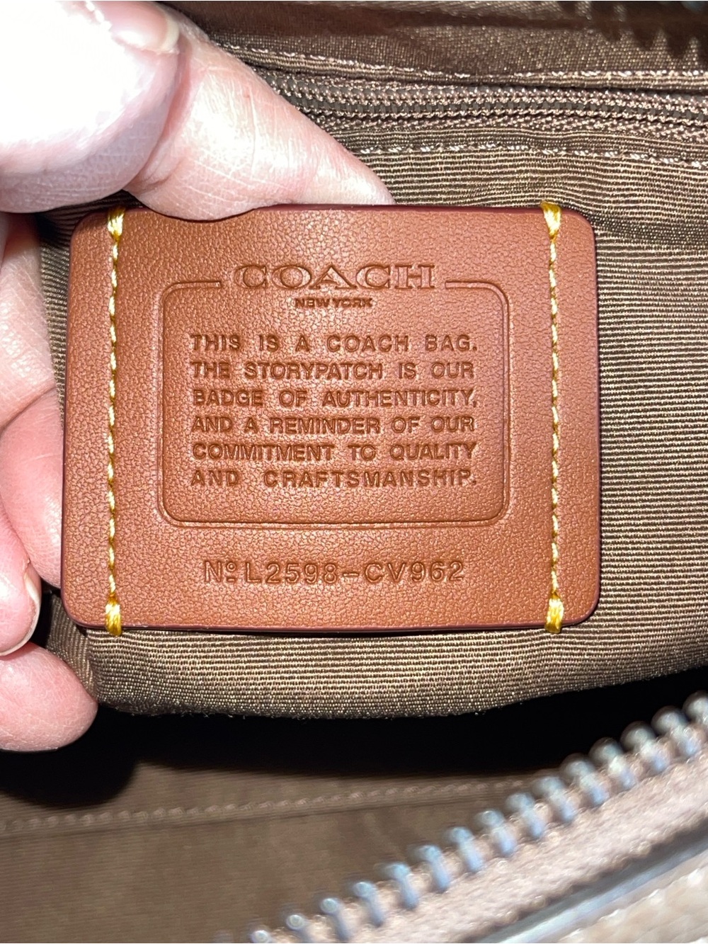 NWT Coach Rowan Satchel in Dark Stone - Picture 9 of 9